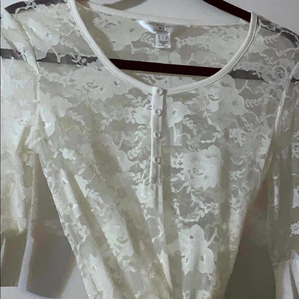 White see through shirt